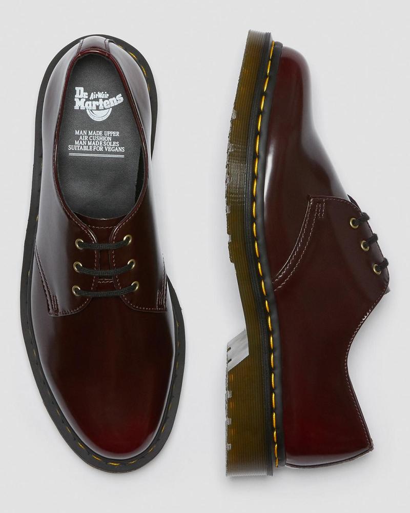 Zapatos Oxford Dr Martens Vegan 1461 Hombre Rosas Rojos | MX 19ZUT